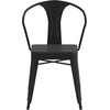 image:imageFlash Furniture Helvey Set of 2 Commercial IndoorOutdoor Chairs  Black Poly Resin Slat Seats  Black Vertical Slat Back Steel Frames  Stackable up to 8 Chairs High