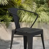image:imageFlash Furniture Helvey Set of 2 Commercial IndoorOutdoor Chairs  Black Poly Resin Slat Seats  Black Vertical Slat Back Steel Frames  Stackable up to 8 Chairs High