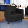 image:imageFlash Furniture Hercules Artemis Commercial Chair for Reception and Lobby Use with Solid Wood Legs 2 Outlets 1 USB and 1 USBC Ports Cognac LeatherSoftBlack