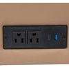image:imageFlash Furniture Hercules Artemis Commercial Chair for Reception and Lobby Use with Solid Wood Legs 2 Outlets 1 USB and 1 USBC Ports Cognac LeatherSoftCognac
