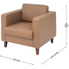 image:imageFlash Furniture Hercules Artemis Commercial Chair for Reception and Lobby Use with Solid Wood Legs 2 Outlets 1 USB and 1 USBC Ports Cognac LeatherSoftCognac