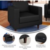 image:imageFlash Furniture Hercules Artemis Commercial Chair for Reception and Lobby Use with Solid Wood Legs 2 Outlets 1 USB and 1 USBC Ports Cognac LeatherSoftBlack
