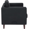 image:imageFlash Furniture Hercules Artemis Commercial Chair for Reception and Lobby Use with Solid Wood Legs 2 Outlets 1 USB and 1 USBC Ports Cognac LeatherSoftBlack