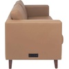 image:imageFlash Furniture Hercules Artemis Commercial Loveseat for Reception and Lobby Use with Solid Wood Legs 2 Outlets 1 USB and 1 USBC Ports Black LeatherSoftCognac
