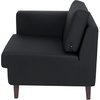 image:imageFlash Furniture Hercules Artemis Commercial Modular Left Arm Chair for Reception Areas with Solid Wood Legs 2 Outlets 1 USB and 1 USBC Ports Cognac LeatherSoftBlack