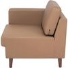 image:imageFlash Furniture Hercules Artemis Commercial Modular Left Arm Chair for Reception Areas with Solid Wood Legs 2 Outlets 1 USB and 1 USBC Ports Cognac LeatherSoftCognac