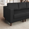 image:imageFlash Furniture Hercules Artemis Commercial Modular Left Arm Chair for Reception Areas with Solid Wood Legs 2 Outlets 1 USB and 1 USBC Ports Cognac LeatherSoftBlack