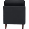 image:imageFlash Furniture Hercules Artemis Commercial Modular Middle Chair for Reception and Lobby Areas with Solid Wood Legs Black LeatherSoftBlack