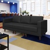 image:imageFlash Furniture Hercules Artemis Commercial Modular Middle Chair for Reception and Lobby Areas with Solid Wood Legs Black LeatherSoftBlack