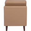 image:imageFlash Furniture Hercules Artemis Commercial Modular Middle Chair for Reception and Lobby Areas with Solid Wood Legs Black LeatherSoftCognac