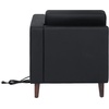 image:imageFlash Furniture Hercules Artemis Commercial Modular Right Arm Chair for Reception Areas with Solid Wood Legs 2 Outlets 1 USB and 1 USBC Ports Black LeatherSoftBlack