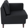 image:imageFlash Furniture Hercules Artemis Commercial Modular Right Arm Chair for Reception Areas with Solid Wood Legs 2 Outlets 1 USB and 1 USBC Ports Black LeatherSoftBlack