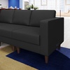 image:imageFlash Furniture Hercules Artemis Commercial Modular Right Arm Chair for Reception Areas with Solid Wood Legs 2 Outlets 1 USB and 1 USBC Ports Black LeatherSoftBlack