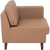 image:imageFlash Furniture Hercules Artemis Commercial Modular Right Arm Chair for Reception Areas with Solid Wood Legs 2 Outlets 1 USB and 1 USBC Ports Black LeatherSoftCognac