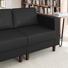 image:imageFlash Furniture Hercules Artemis Commercial Modular Right Arm Chair for Reception Areas with Solid Wood Legs 2 Outlets 1 USB and 1 USBC Ports Black LeatherSoftBlack