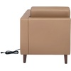 image:imageFlash Furniture Hercules Artemis Commercial Modular Right Arm Chair for Reception Areas with Solid Wood Legs 2 Outlets 1 USB and 1 USBC Ports Black LeatherSoftCognac
