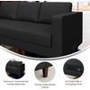 image:imageFlash Furniture Hercules Artemis Commercial Modular Right Arm Chair for Reception Areas with Solid Wood Legs 2 Outlets 1 USB and 1 USBC Ports Black LeatherSoftBlack