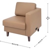 image:imageFlash Furniture Hercules Artemis Commercial Modular Right Arm Chair for Reception Areas with Solid Wood Legs 2 Outlets 1 USB and 1 USBC Ports Black LeatherSoftCognac