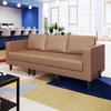 image:imageFlash Furniture Hercules Artemis Commercial Modular Right Arm Chair for Reception Areas with Solid Wood Legs 2 Outlets 1 USB and 1 USBC Ports Black LeatherSoftCognac