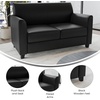image:imageFlash Furniture Hercules Diplomat Series LeatherSoft Upholstered Loveseat Modern Small Sofa for Living Room or Office NavyBlack