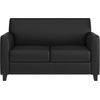 image:imageFlash Furniture Hercules Diplomat Series LeatherSoft Upholstered Loveseat Modern Small Sofa for Living Room or Office NavyBlack