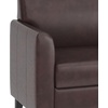image:imageFlash Furniture Hercules Diplomat Series LeatherSoft Upholstered Loveseat Modern Small Sofa for Living Room or Office NavyBrown