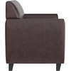 image:imageFlash Furniture Hercules Diplomat Series LeatherSoft Upholstered Loveseat Modern Small Sofa for Living Room or Office NavyBrown