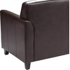 image:imageFlash Furniture Hercules Diplomat Series LeatherSoft Upholstered Loveseat Modern Small Sofa for Living Room or Office NavyBrown