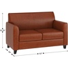 image:imageFlash Furniture Hercules Diplomat Series LeatherSoft Upholstered Loveseat Modern Small Sofa for Living Room or Office NavyCognac