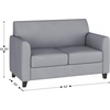 image:imageFlash Furniture Hercules Diplomat Series LeatherSoft Upholstered Loveseat Modern Small Sofa for Living Room or Office NavyGrey
