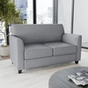 image:imageFlash Furniture Hercules Diplomat Series LeatherSoft Upholstered Loveseat Modern Small Sofa for Living Room or Office NavyGrey