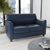 image:imageFlash Furniture Hercules Diplomat Series LeatherSoft Upholstered Loveseat Modern Small Sofa for Living Room or Office NavyNavy