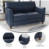 image:imageFlash Furniture Hercules Diplomat Series LeatherSoft Upholstered Loveseat Modern Small Sofa for Living Room or Office NavyNavy