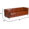 image:imageFlash Furniture Hercules Regal Series Contemporary Gray LeatherSoft Chair with Encasing FrameCognac