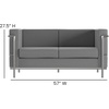 image:imageFlash Furniture Hercules Regal Series Contemporary Gray LeatherSoft Chair with Encasing FrameGrey