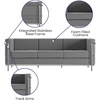 image:imageFlash Furniture Hercules Regal Series Contemporary Gray LeatherSoft Chair with Encasing FrameGrey