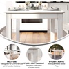 image:imageFlash Furniture Hercules Series 60 x 38 Rectangular Rustic Solid Pine Restaurant Table Antique Farmhouse Dining Table for Kitchens and RestaurantsAntique Rustic White