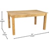 image:imageFlash Furniture Hercules Series 60 x 38 Rectangular Rustic Solid Pine Restaurant Table Antique Farmhouse Dining Table for Kitchens and RestaurantsLight Natural