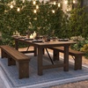 image:imageFlash Furniture Hercules Series 9 x 40 Rustic Solid Pine Folding Dining Table Rectangular Antique Farmhouse Dining and Event Extension Table