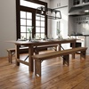 image:imageFlash Furniture Hercules Series 9 x 40 Rustic Solid Pine Folding Dining Table Rectangular Antique Farmhouse Dining and Event Extension Table