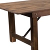 image:imageFlash Furniture Hercules Series 9 x 40 Rustic Solid Pine Folding Dining Table Rectangular Antique Farmhouse Dining and Event Extension Table