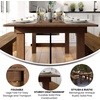 image:imageFlash Furniture Hercules Series 9 x 40 Rustic Solid Pine Folding Dining Table Rectangular Antique Farmhouse Dining and Event Extension Table