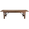 image:imageFlash Furniture Hercules Series 9 x 40 Rustic Solid Pine Folding Dining Table Rectangular Antique Farmhouse Dining and Event Extension Table
