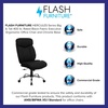 image:imageFlash Furniture Hercules Series Big amp Tall LeatherSoft Swivel Office Chair Ergonomic HighBack Executive Chair with Full Headrest Padded Seat BlackBlack Fabric