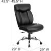 image:imageFlash Furniture Hercules Series Big amp Tall LeatherSoft Swivel Office Chair Ergonomic HighBack Executive Chair with Full Headrest Padded Seat BlackBlack Leathersoft