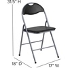 image:imageFlash Furniture Hercules Series Metal Folding Chairs with Carrying Handle Vinyl Upholstered Padded Event Chair Set of 4 Black1 Pack