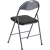 image:imageFlash Furniture Hercules Series Metal Folding Chairs with Carrying Handle Vinyl Upholstered Padded Event Chair Set of 4 Black1 Pack