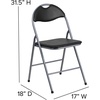 image:imageFlash Furniture Hercules Series Metal Folding Chairs with Carrying Handle Vinyl Upholstered Padded Event Chair Set of 4 BlackSet of 4
