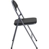 image:imageFlash Furniture Hercules Series Metal Folding Chairs with Carrying Handle Vinyl Upholstered Padded Event Chair Set of 4 BlackSet of 4