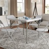 image:imageFlash Furniture Hercules Series Metal Folding Chairs with Padded Seats  Set of 4 Gray Metal Folding Chairs amp Elon 285Foot Square Granite White Plastic Folding TableGray FabricGray Frame